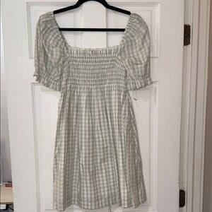Abercrombie & Fitch Green Plaid Dress
